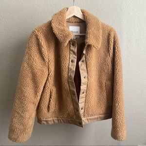 Madewell Sherpa Cropped Jacket size Medium